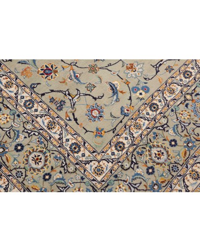 Tappeto Kashan Persia beige grigio 277x390