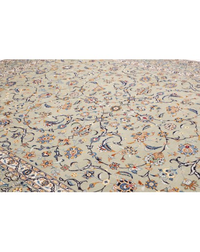 Tappeto Kashan Persia beige grigio 277x390