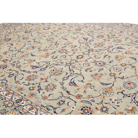 Tappeto Kashan Persia beige grigio 277x390