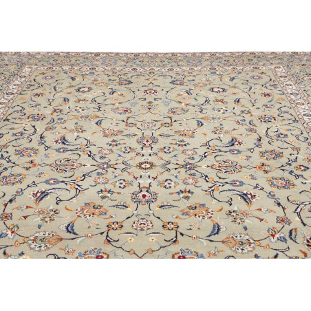 Tappeto Kashan Persia beige grigio 277x390
