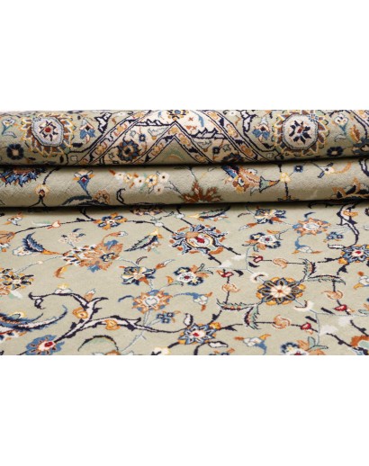 Tappeto Kashan Persia beige grigio 277x390