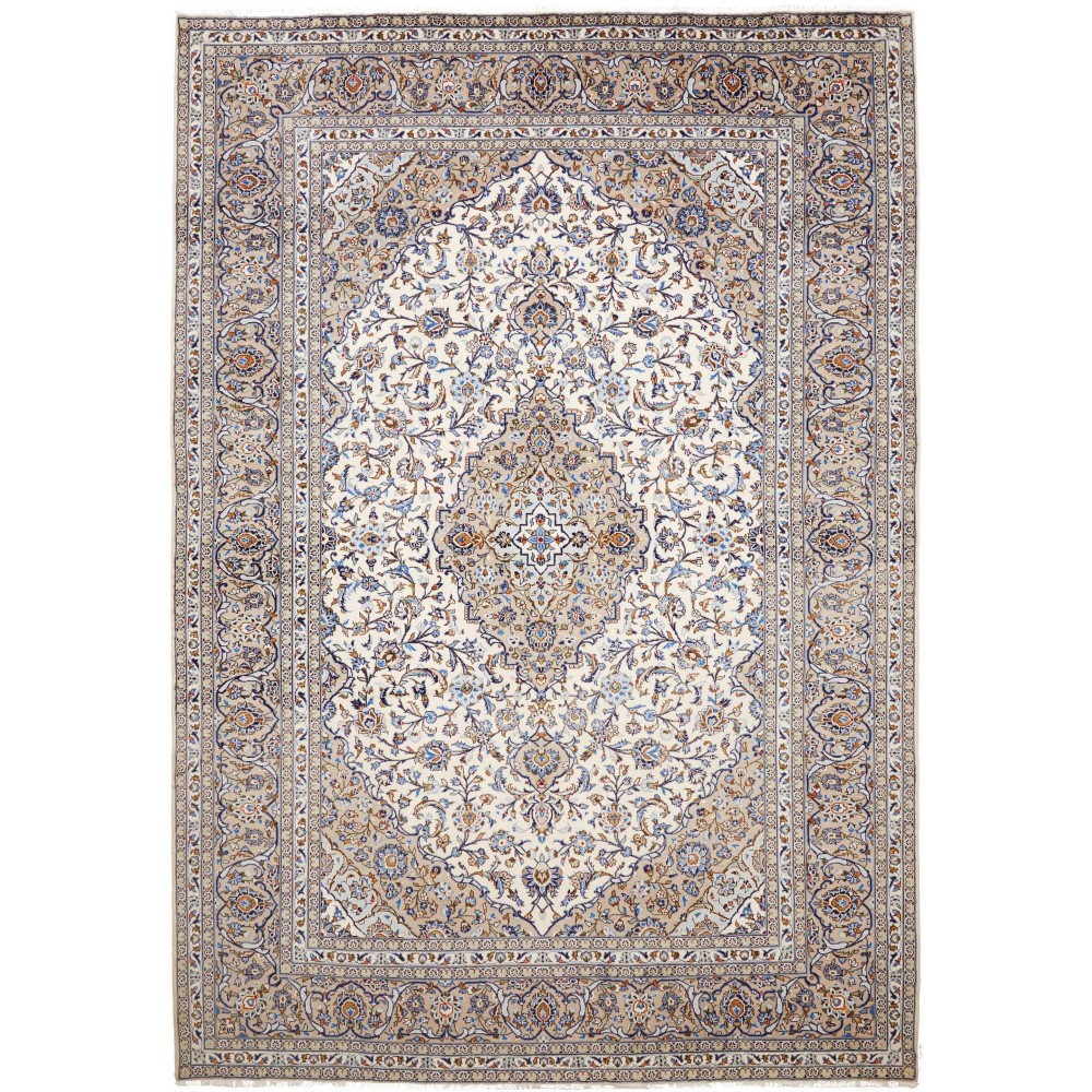Tappeto Kashan Persia beige grigio 248x358