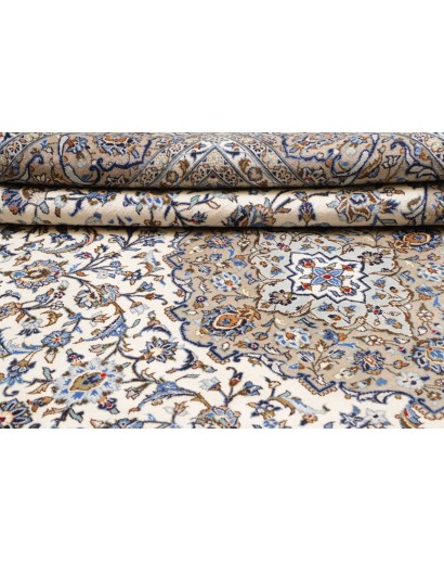 Tappeto Kashan Persia beige grigio 248x358