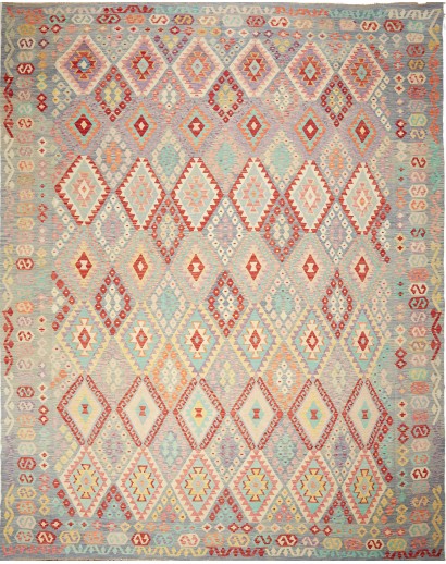 Tappeto Kilim Afghanistan marrone 368x442