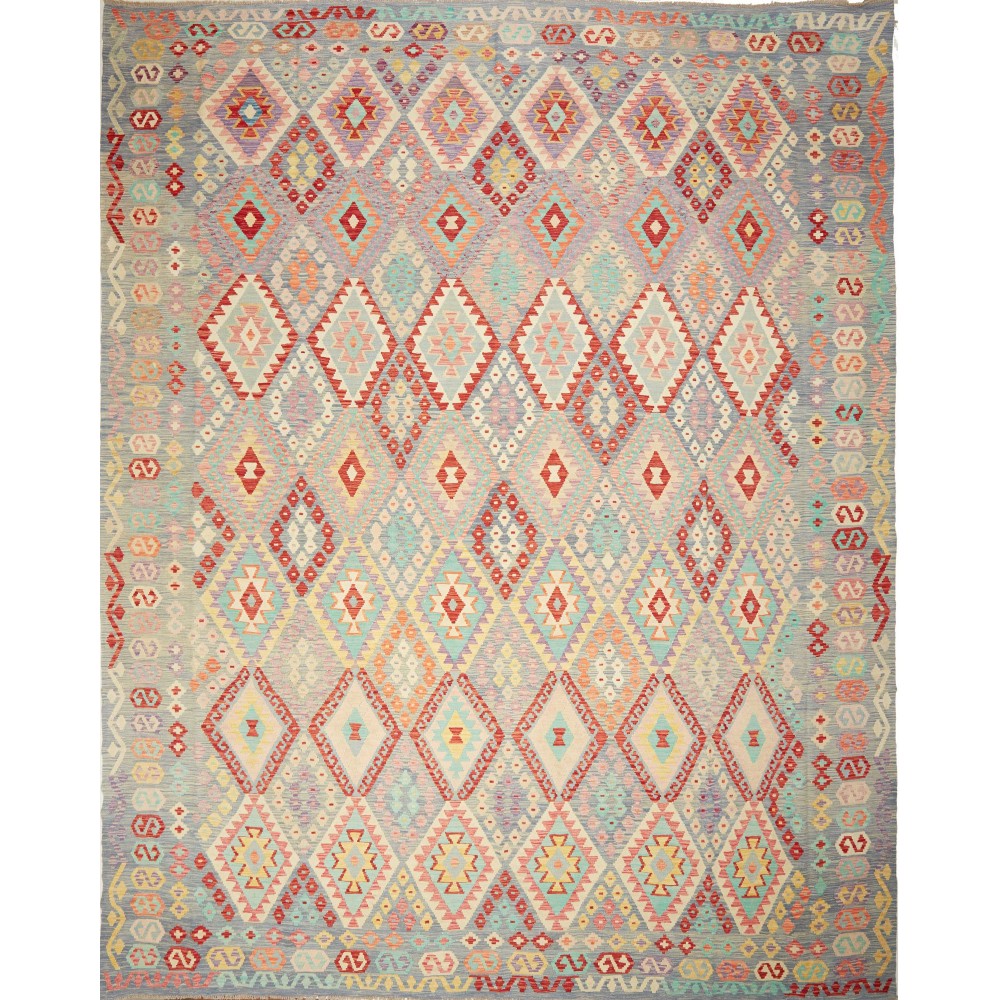 Tappeto Kilim Afghanistan marrone 368x442 Tappeto Kilim Afghanistan marrone 368x442