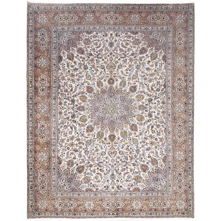 Tappeto Kashan Persia beige grigio 300x390