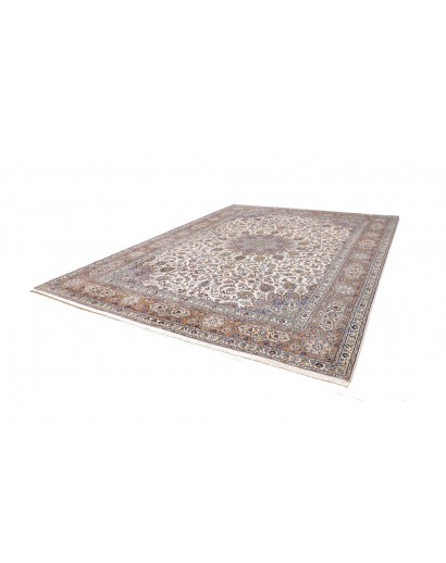 Tappeto Kashan Persia beige grigio 300x390