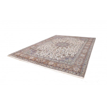 Tappeto Kashan Persia beige grigio 300x390