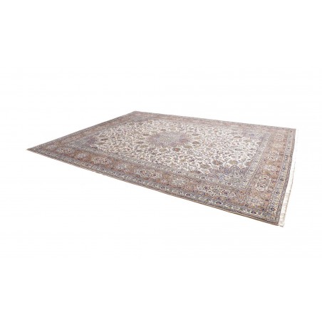 Tappeto Kashan Persia beige grigio 300x390