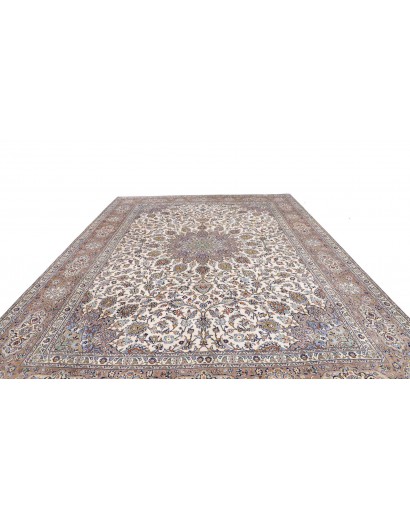 Tappeto Kashan Persia beige grigio 300x390
