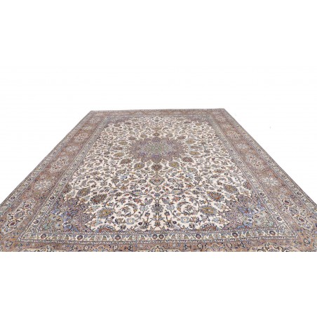 Tappeto Kashan Persia beige grigio 300x390