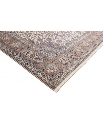 Tappeto Kashan Persia beige grigio 300x390