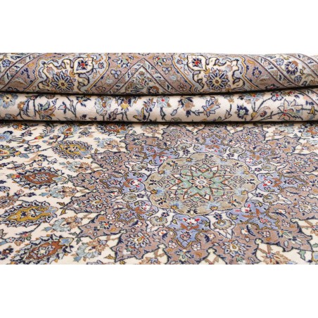 Tappeto Kashan Persia beige grigio 300x390