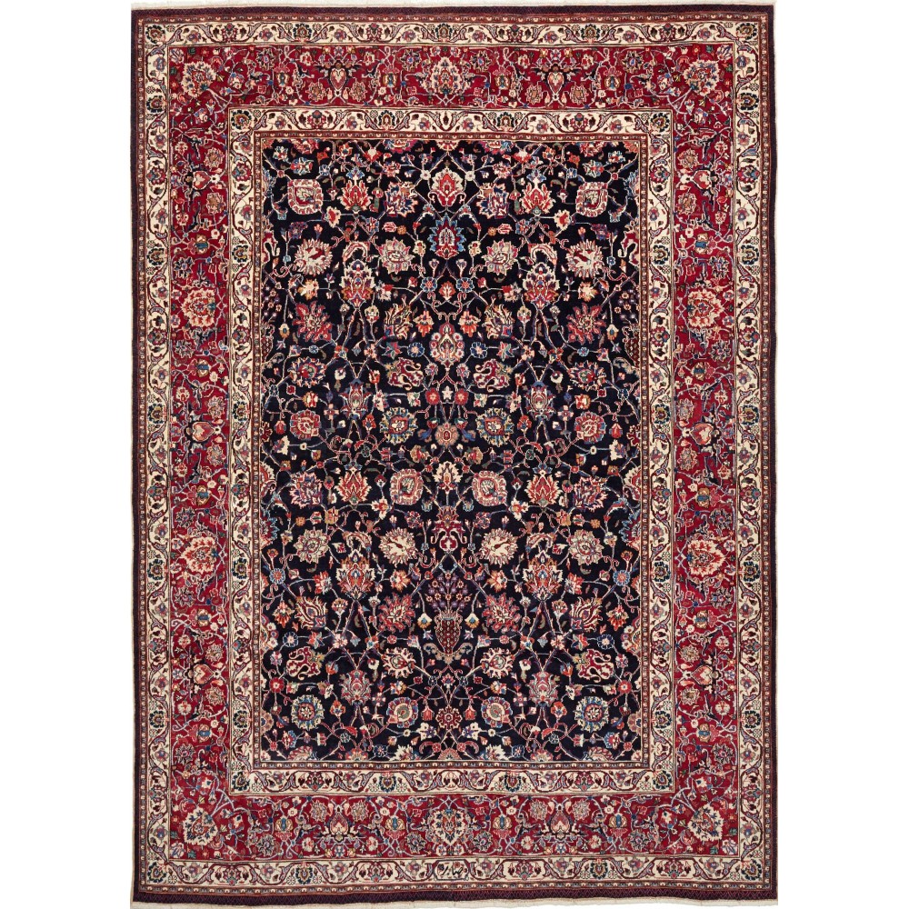 Tappeto Mashad Fine Persia marrone blu 194x277 Tappeto Mashad Fine Persia marrone blu 194x277