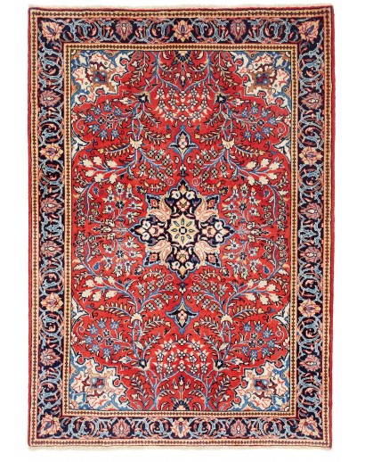 Tappeto Sarough Persia beige blu 107x152