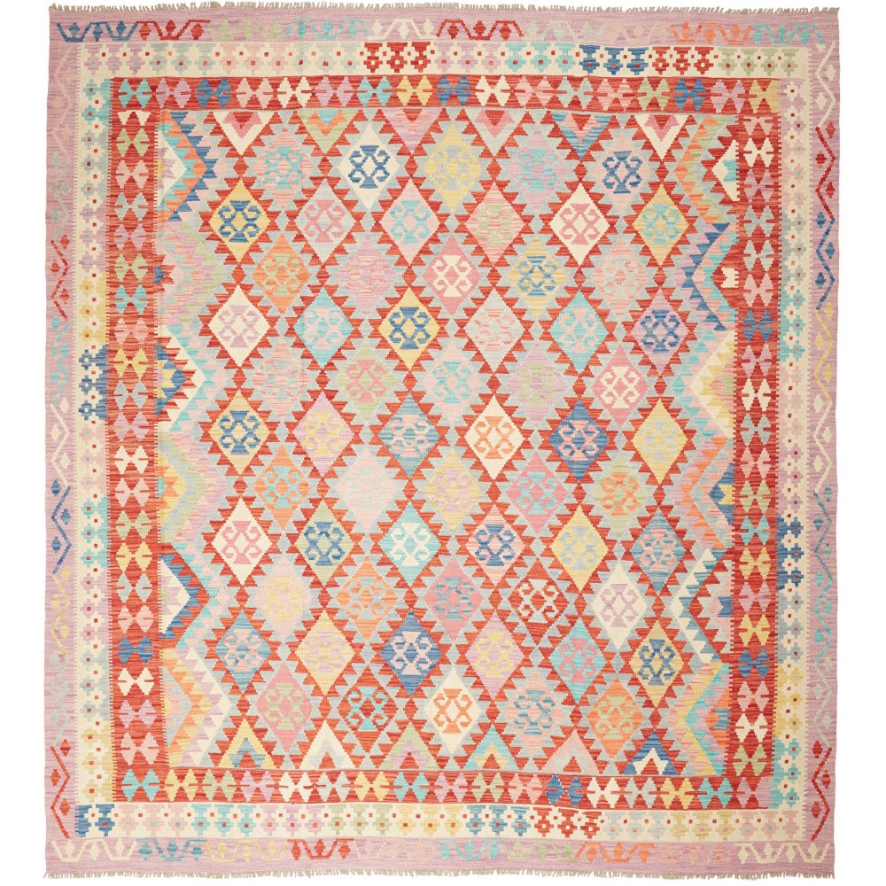 Tappeto Kilim Afghanistan beige 265x285 Tappeto Kilim Afghanistan beige 265x285