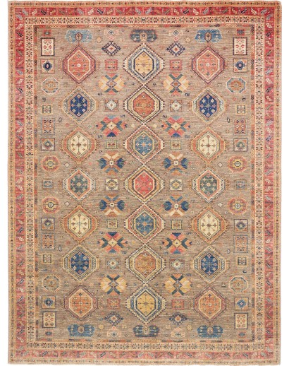 Tappeto Tribal Pakistan marrone grigio 277x370