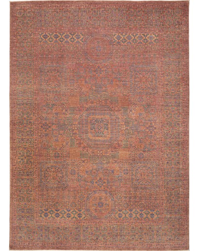 Tappeto Mamlouk Pakistan bianco arancione 272x377