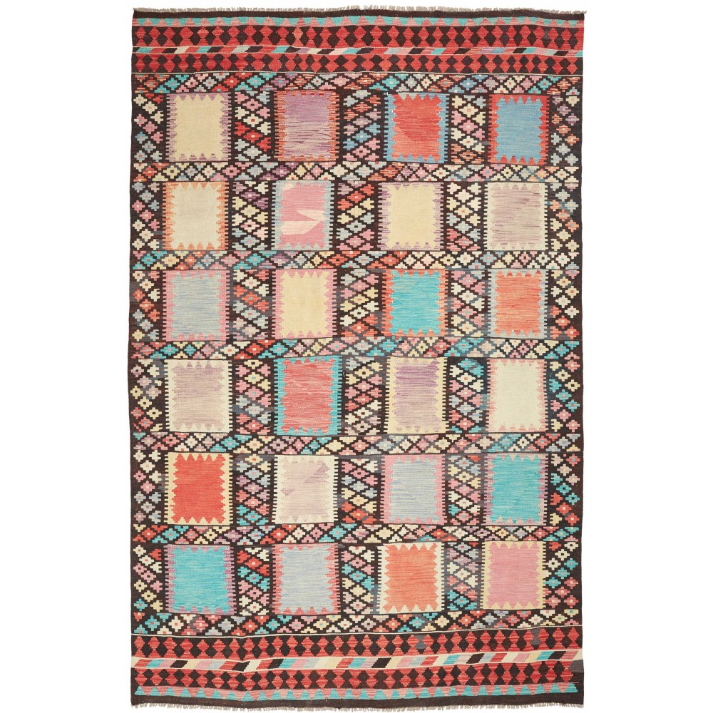 Tappeto Kilim Afghanistan beige marrone 199x309