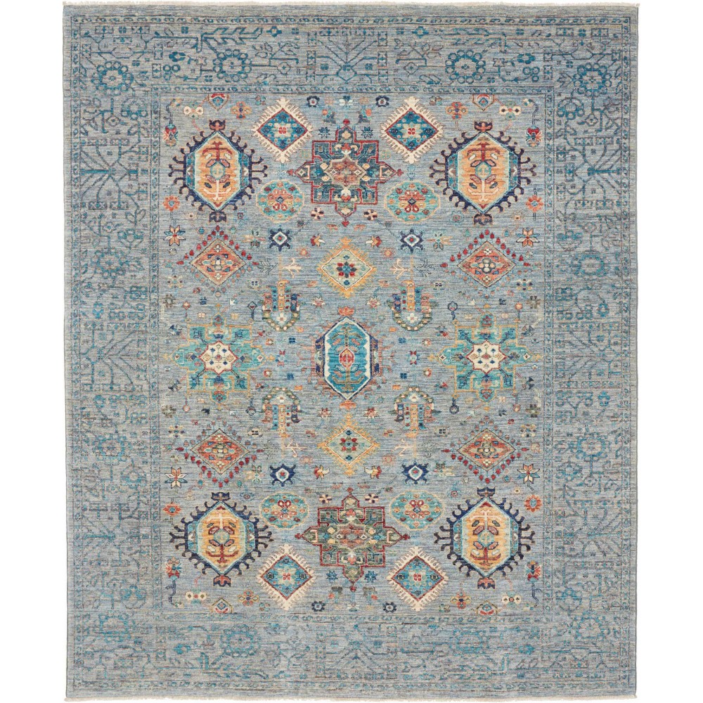 Tappeto Tribal Pakistan azzurro 195x241