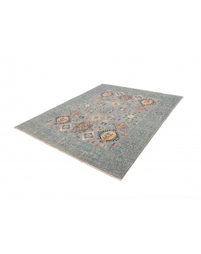 Tappeto Tribal Pakistan azzurro 195x241