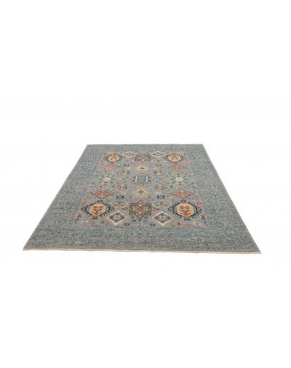 Tappeto Tribal Pakistan azzurro 195x241