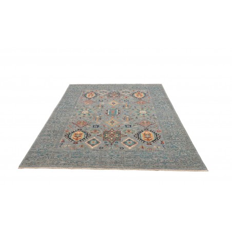 Tappeto Tribal Pakistan azzurro 195x241