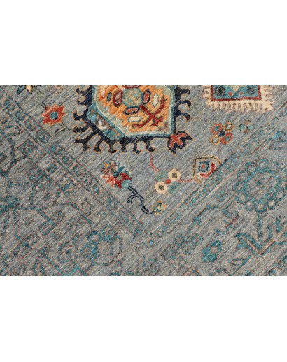 Tappeto Tribal Pakistan azzurro 195x241