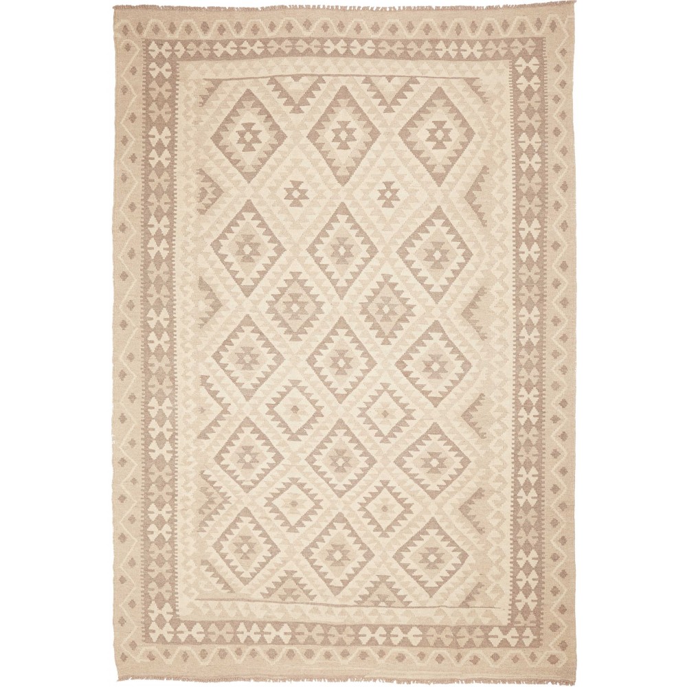 Tappeto Kilim Afghanistan beige giallo 203x292