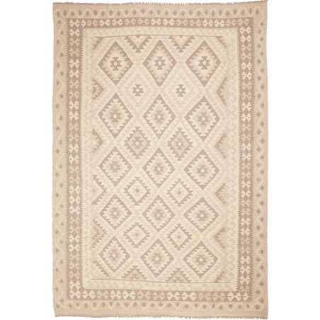Tappeto Kilim Afghanistan beige giallo 203x292