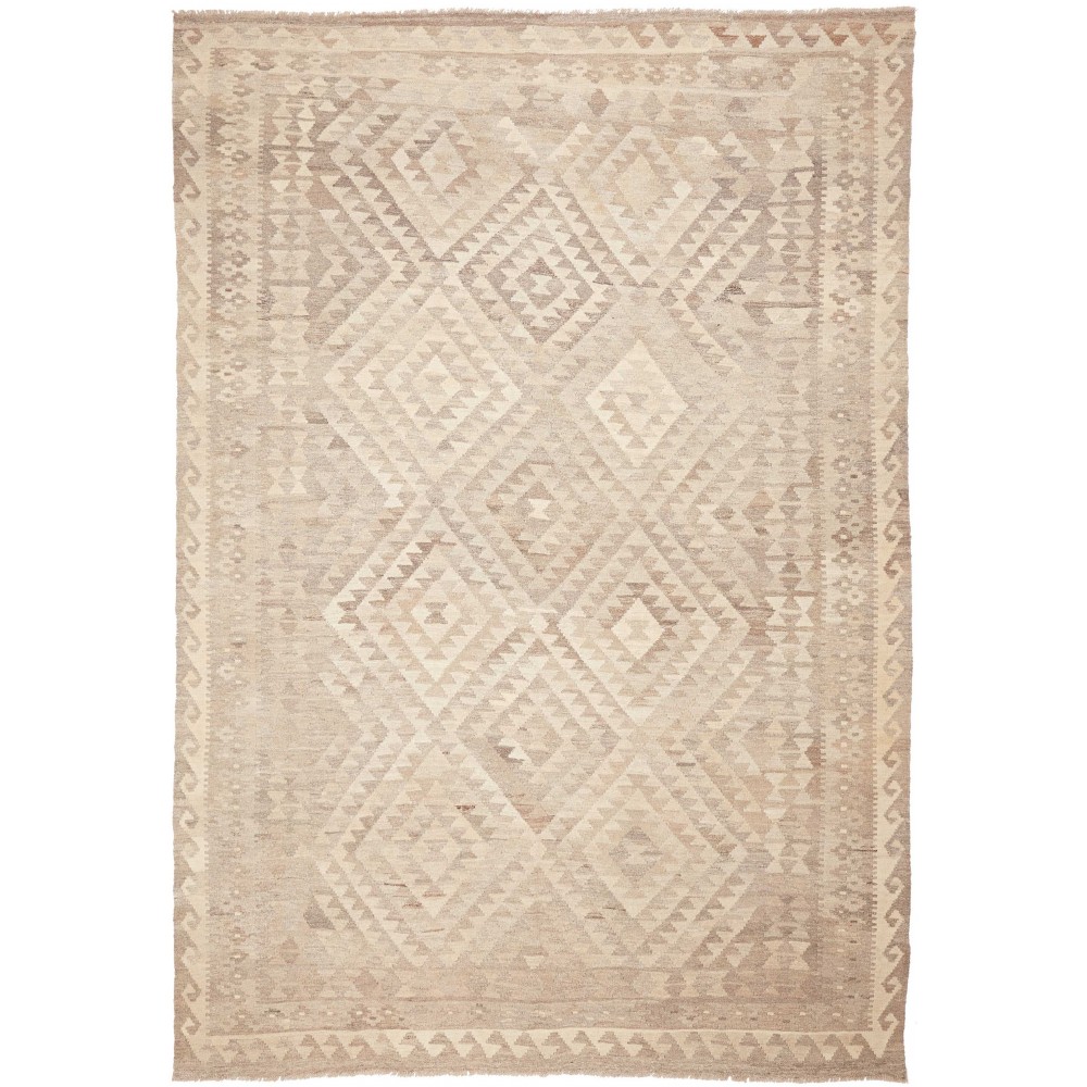 Tappeto Kilim Afghanistan beige giallo 203x294