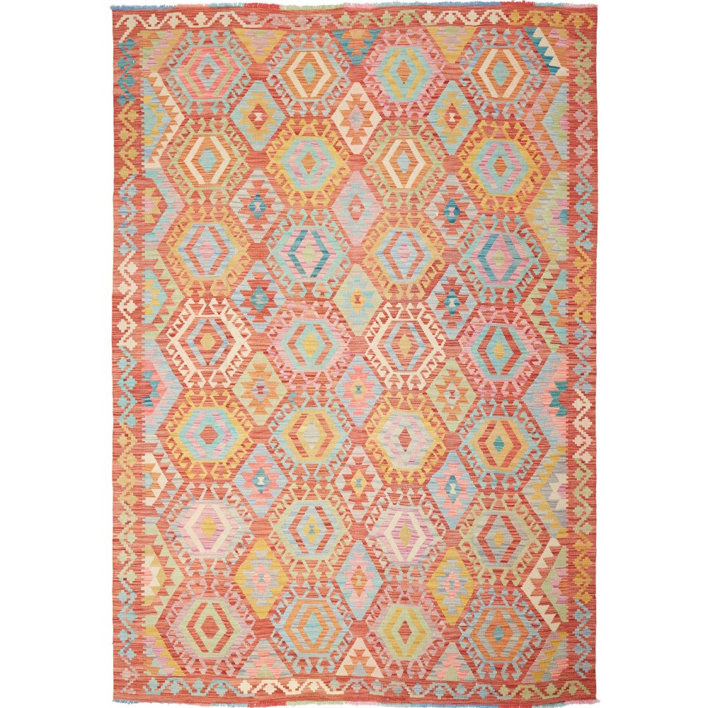 Tappeto Kilim Afghanistan marrone 205x294