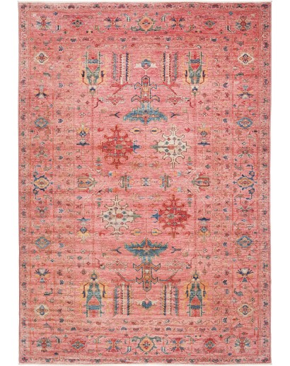 Tappeto Kazak Fine Pakistan marrone grigio 203x290