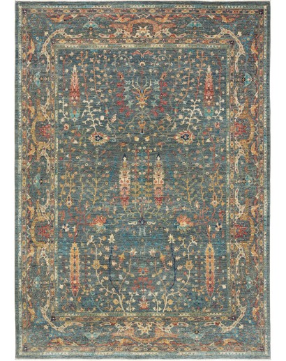 Tappeto Shahi Fine Pakistan azzurro marrone 205x288