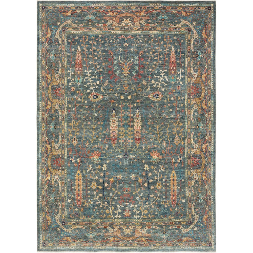 Tappeto Shahi Fine Pakistan azzurro marrone 205x288