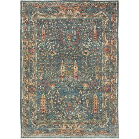 Tappeto Shahi Fine Pakistan azzurro marrone 205x288