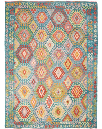Tappeto Kilim Afghanistan azzurro blu 213x293
