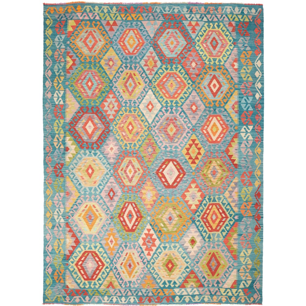 Tappeto Kilim Afghanistan azzurro blu 213x293