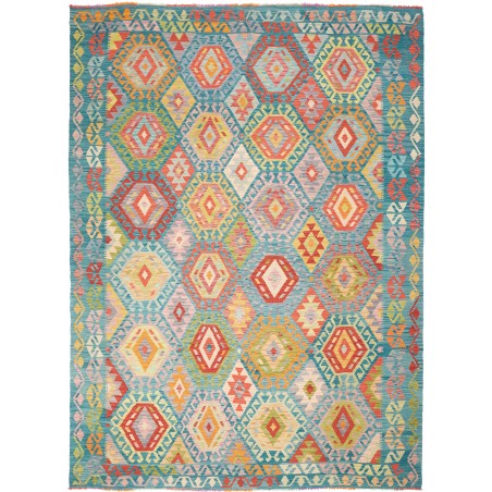 Tappeto Kilim Afghanistan azzurro blu 213x293
