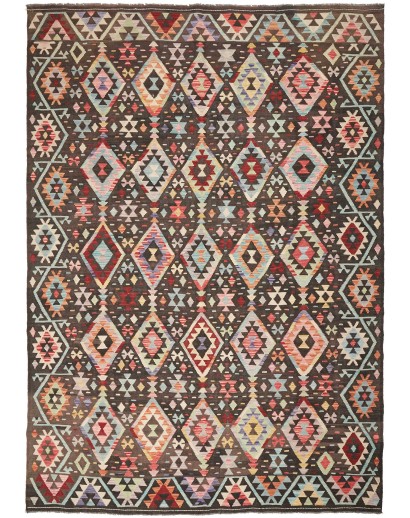 Tappeto Kilim Afghanistan verde azzurro 204x295