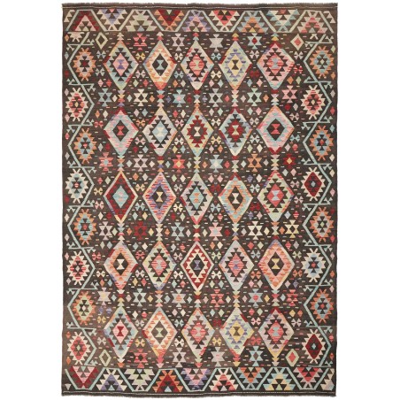 Tappeto Kilim Afghanistan verde azzurro 204x295