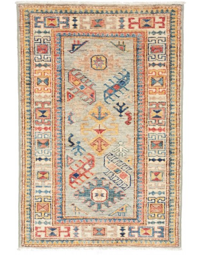 Tappeto Kazak Fine Pakistan marrone azzurro 69x101