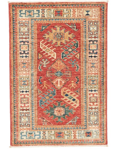 Tappeto Kazak Fine Pakistan marrone grigio 66x97