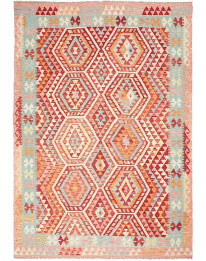 Tappeto Kilim Afghanistan beige marrone 197x282