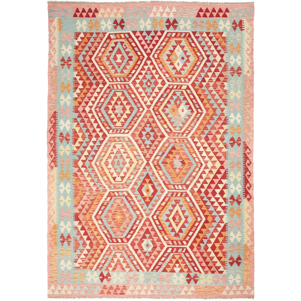 Tappeto Kilim Afghanistan beige marrone 197x282