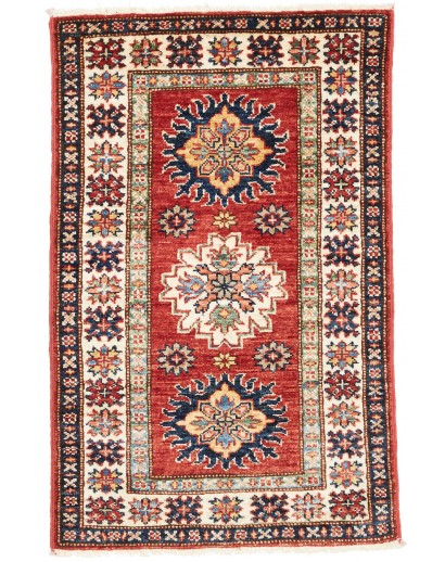 Tappeto Kazak Fine Pakistan beige rosso 62x97