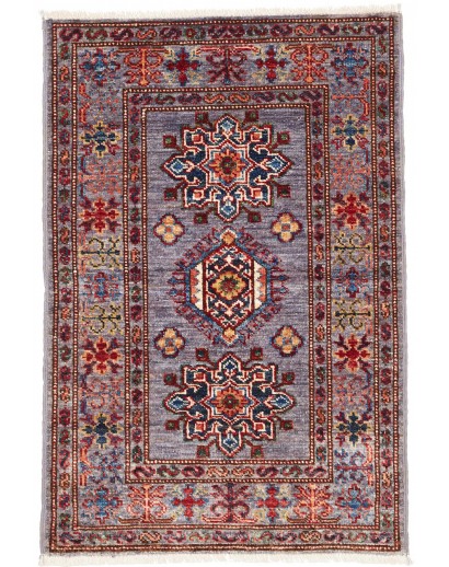 Tappeto Kazak Fine Pakistan azzurro arancione 63x93