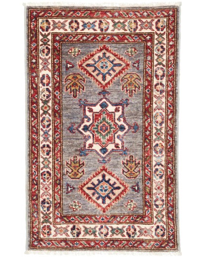 Tappeto Kazak Fine Pakistan marrone grigio 56x90