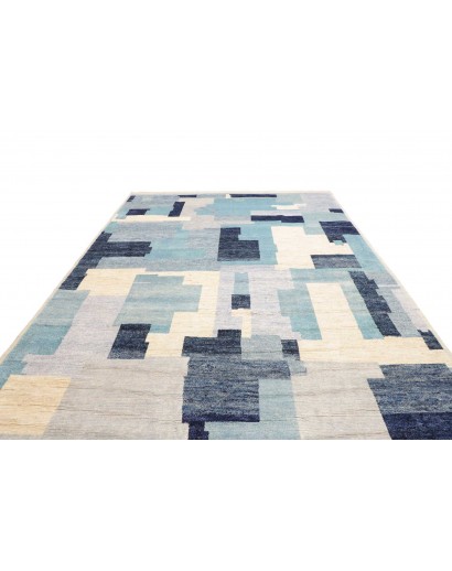 Tappeto Gabbeh Marrakech Pakistan bianco grigio