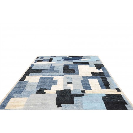 Tappeto Gabbeh Marrakech Pakistan bianco grigio